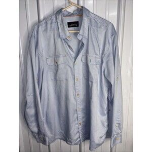 Orvis Men's Light Blue Button Up Size XL